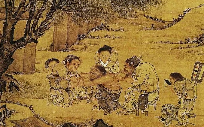 南宋 李唐村醫(yī)圖